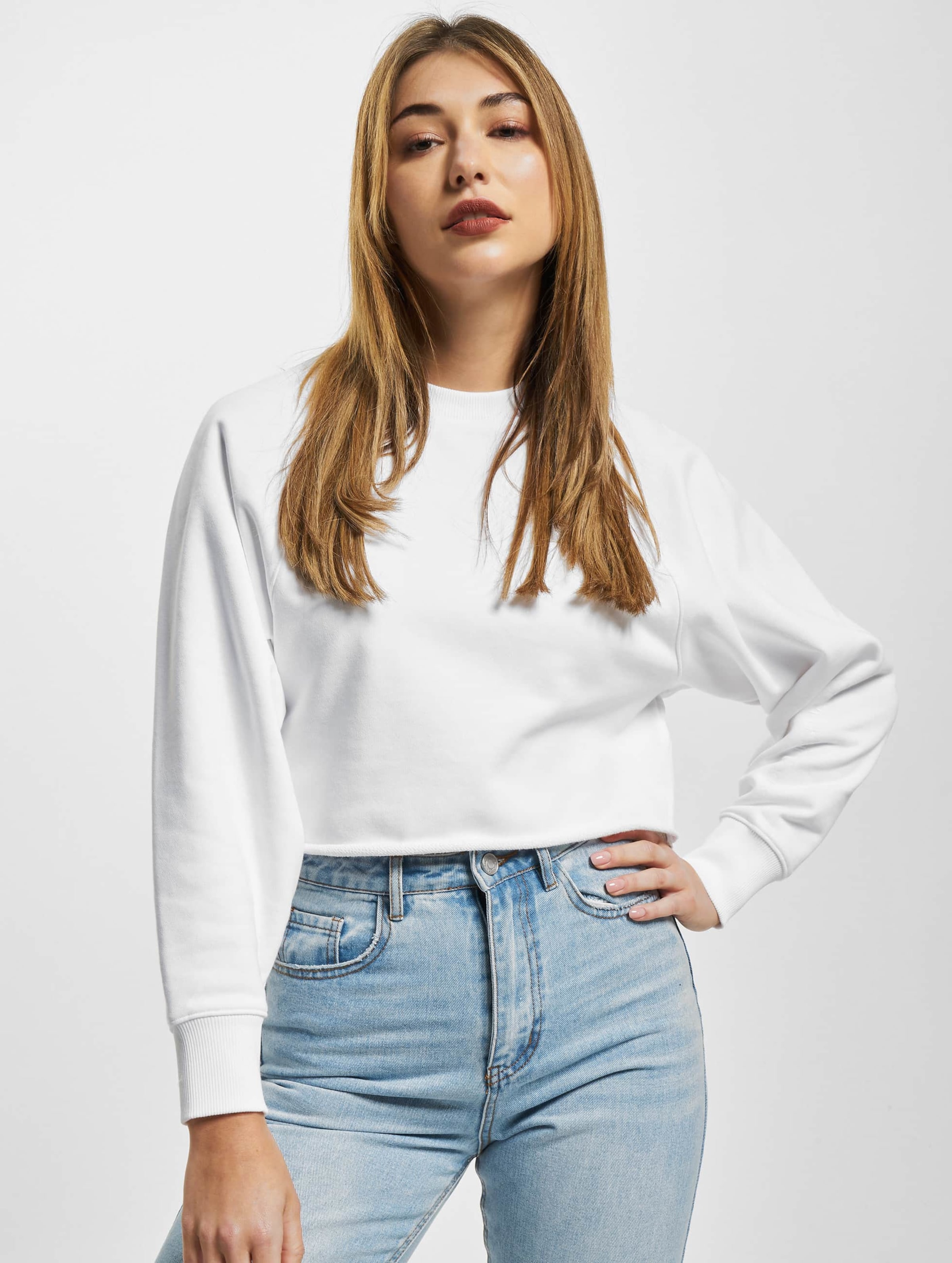 Calvin Klein Jeans Shiny Logo Blocking Sweater Vrouwen op kleur wit, Maat L