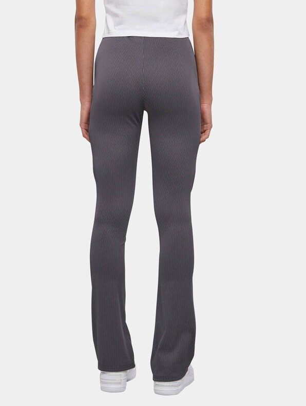 KK Small Signature Flared Leggings Bi-Color Rib-1