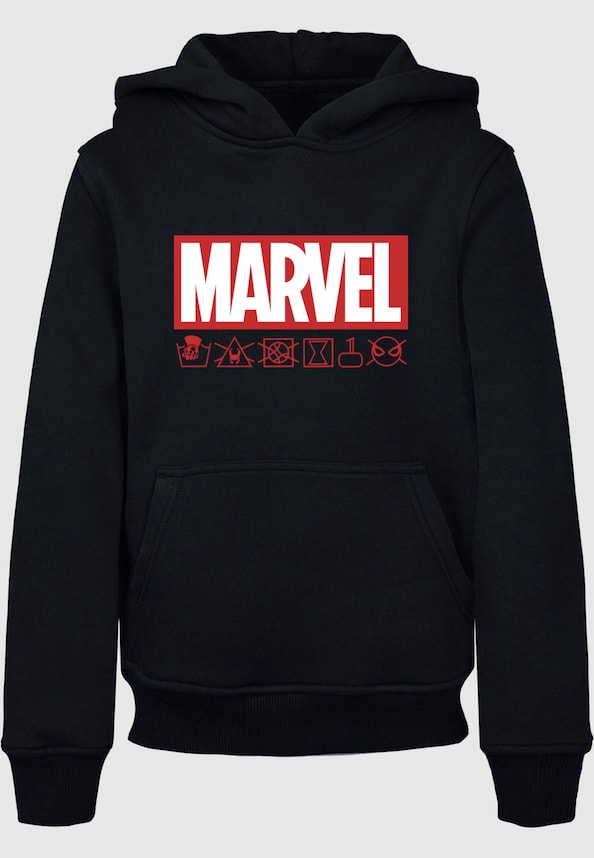 Kids Marvel - Logo Washed Care Basic Hoody-0