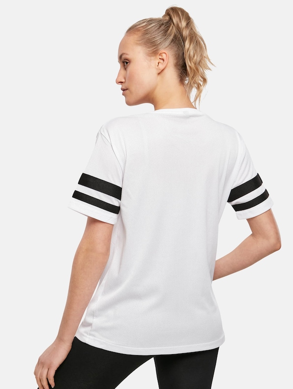 Ladies Mesh Stripe Tee-1