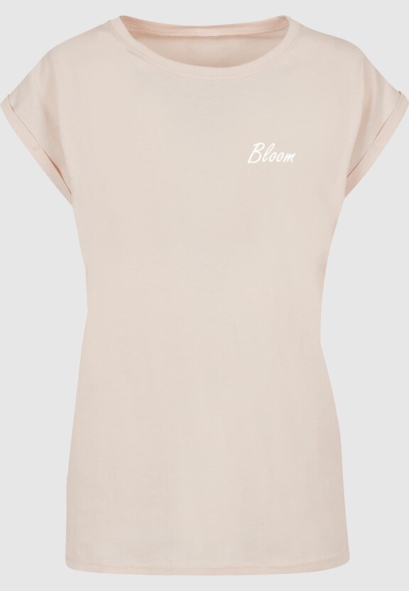 Ladies Flowers Bloom Extended Shoulder Tee-4