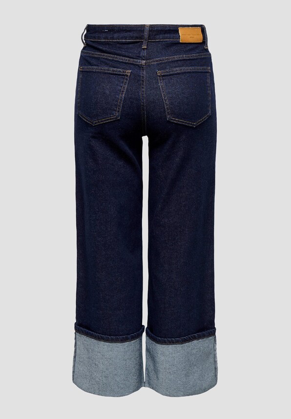 ONLMADISON HW WIDE FOLD UP CROP DNM MAE-1