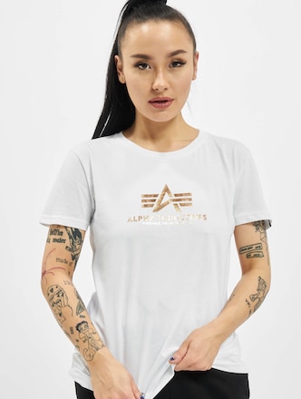 Alpha Industries New Basic Foil Print T-Shirt White/