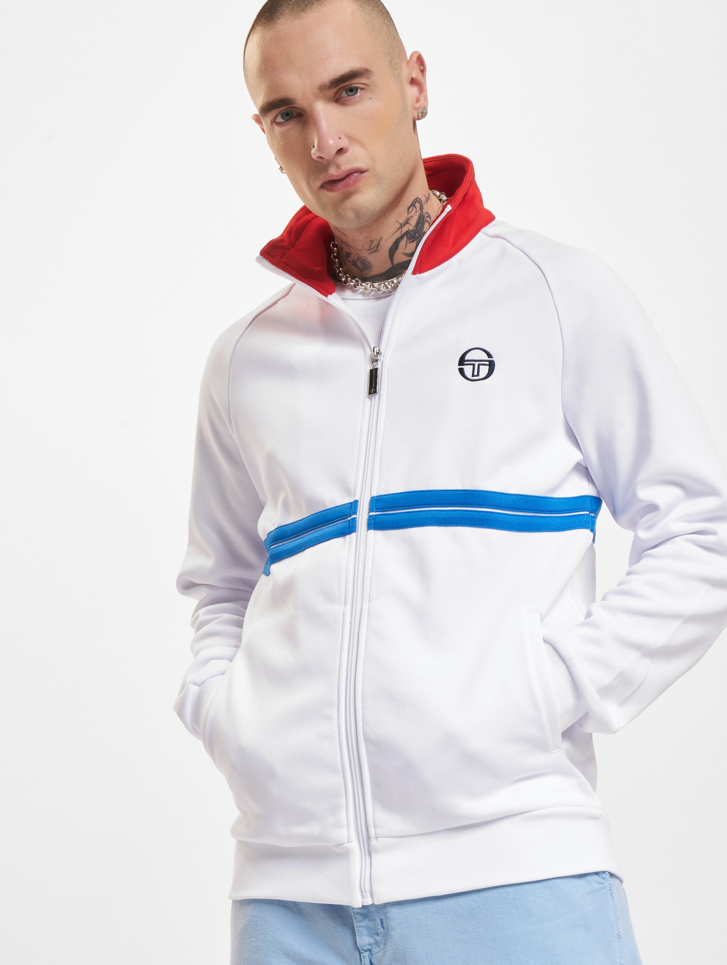 Sergio Tacchini Dallas Trainingsjacke Mannen op kleur wit, Maat L