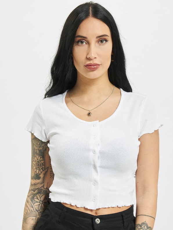Cropped Button Up Rib-2