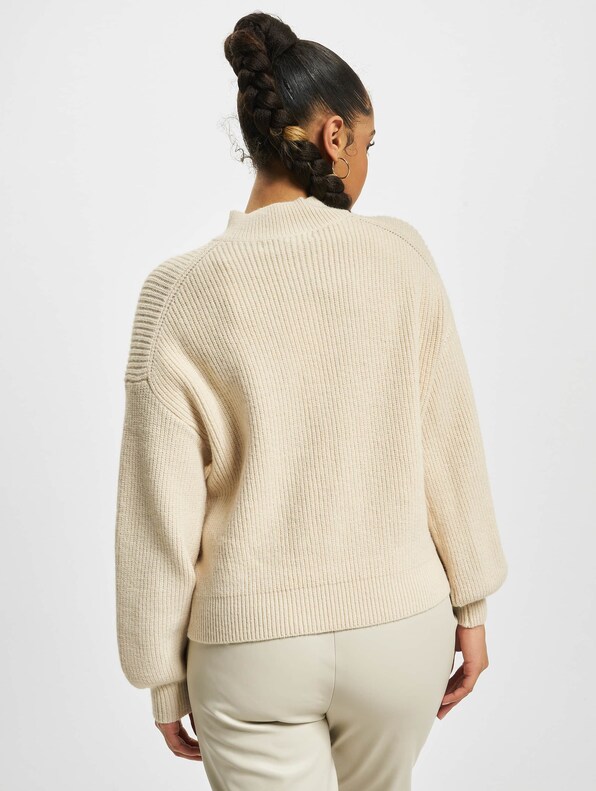 Only Petra Zip Highneck Sweatshirt Pumice-1