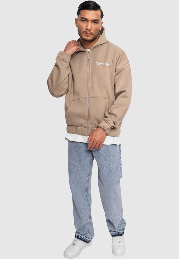 Super Heavy Oversize Blank Zip Hoodie-2