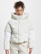 Calvin Klein Blocking Cropped Puffer Winter Jacket Ivory/Bright-2
