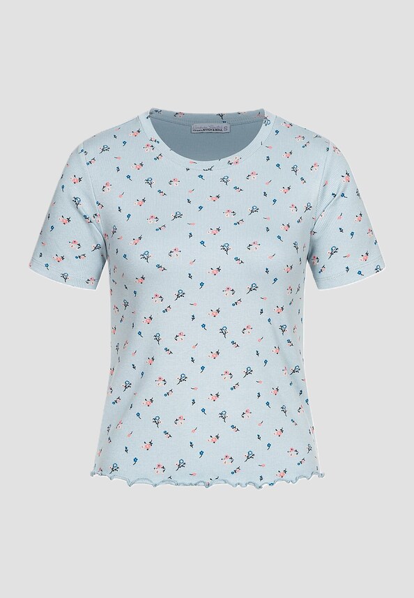 Stitch and Soul Damen Ribbed T-Shirt-0