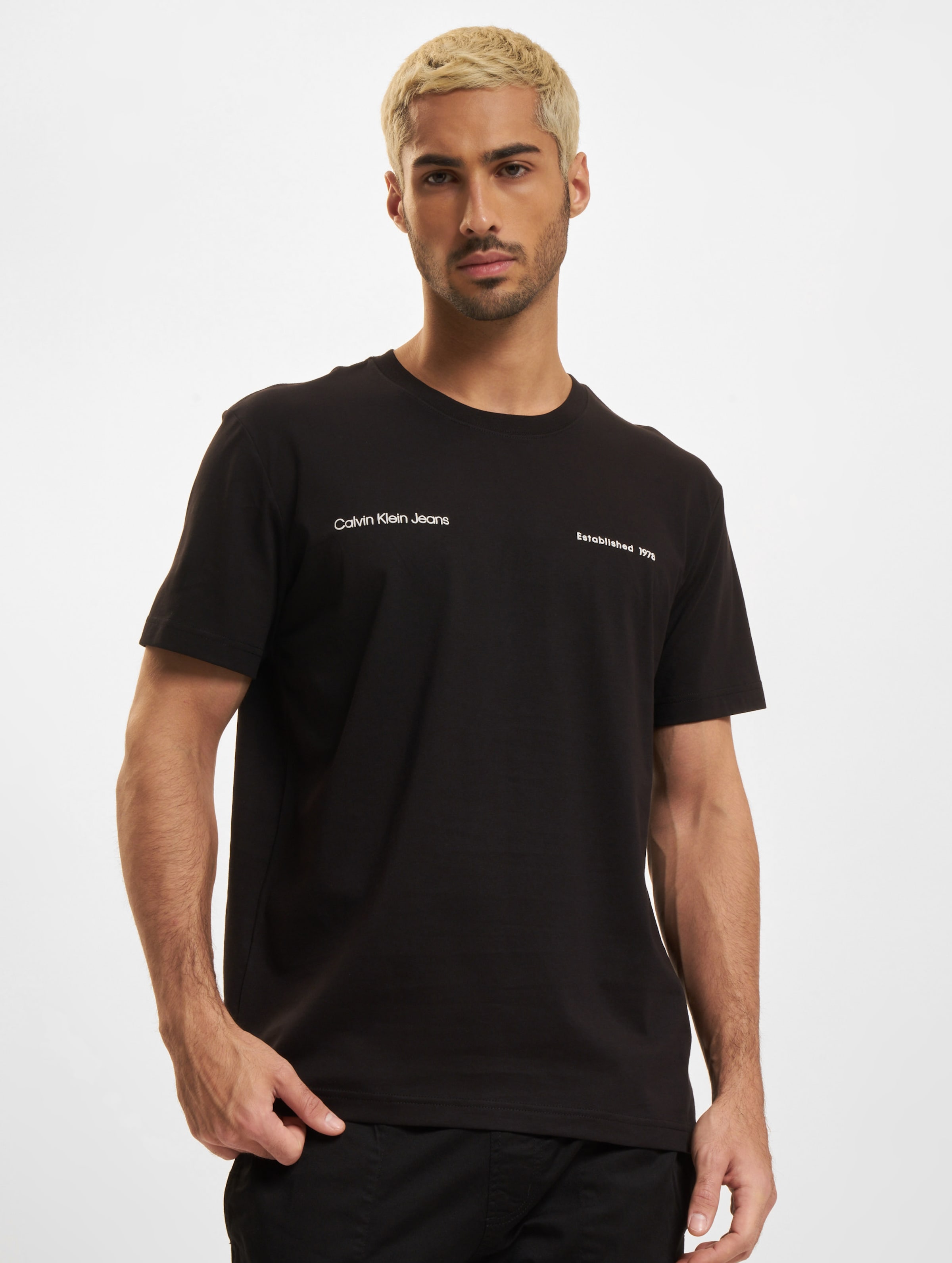 Calvin Klein Jeans Big Box Logo T-Shirts Mannen op kleur zwart, Maat XXL
