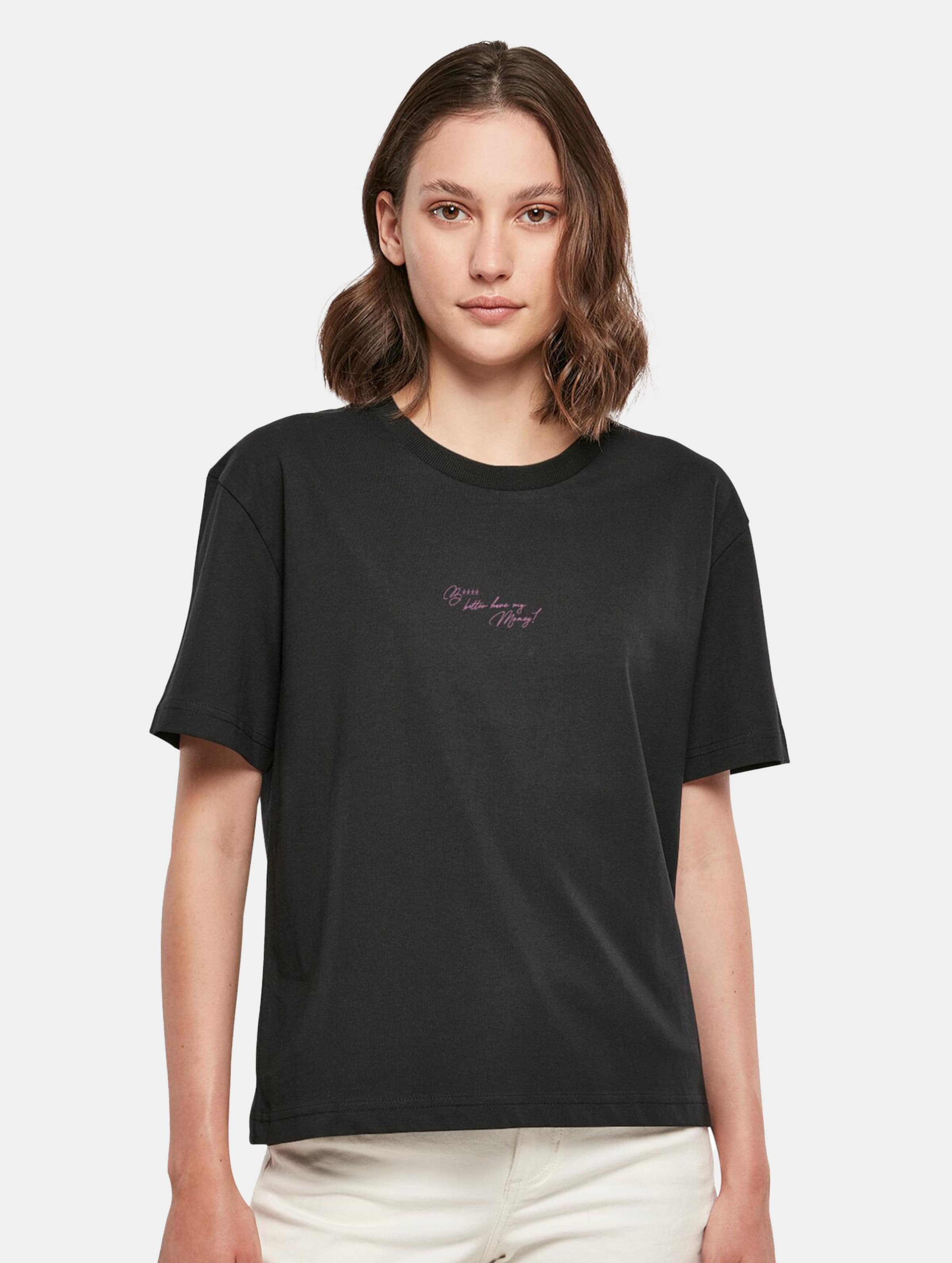 Miss Tee Bxxxx Better T-Shirts op kleur zwart, Maat XS