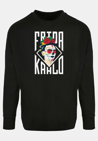 Ladies Frida Kahlo - Lettering Oversized Cut On Sleeve Longsleeve