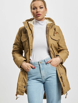 Urban Classics Ladies Boyfriend Camo Puffer Jacket darkcamo -   - Online Hip Hop Fashion Store