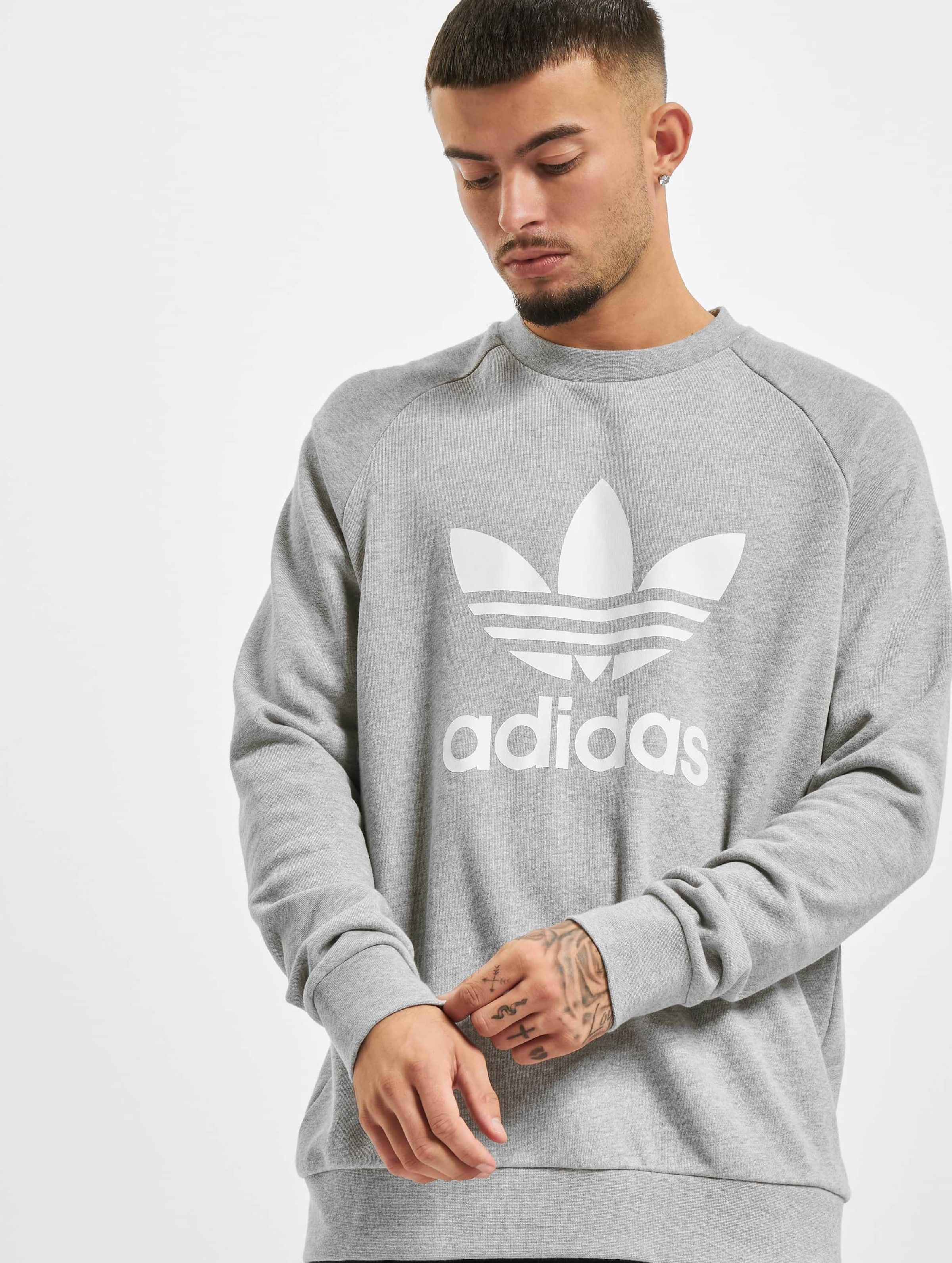 adidas Originals Adidas Trefoil Crew Sweatshirt Mannen op kleur grijs, Maat S