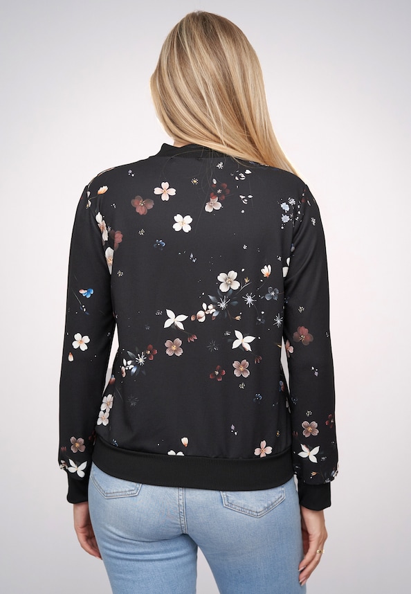 Blouson Bomber-Jacket with flower print-1