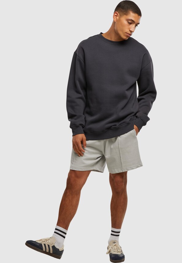 Heavy Jersey Pintuck Track Shorts-5