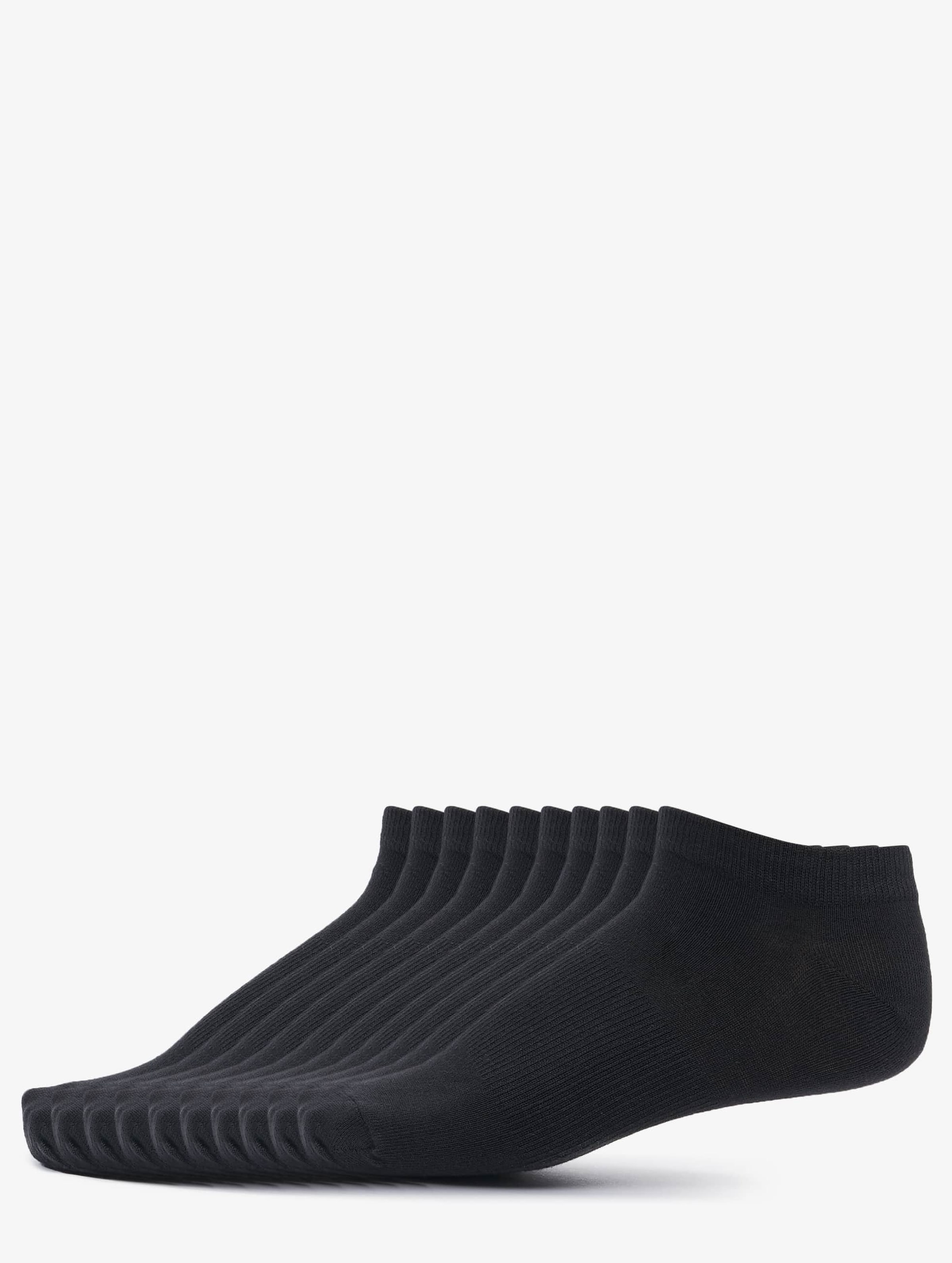 Urban Classics Recycled Yarn Sneaker Socks 10-Pack Frauen,Männer,Unisex op kleur zwart, Maat 3538