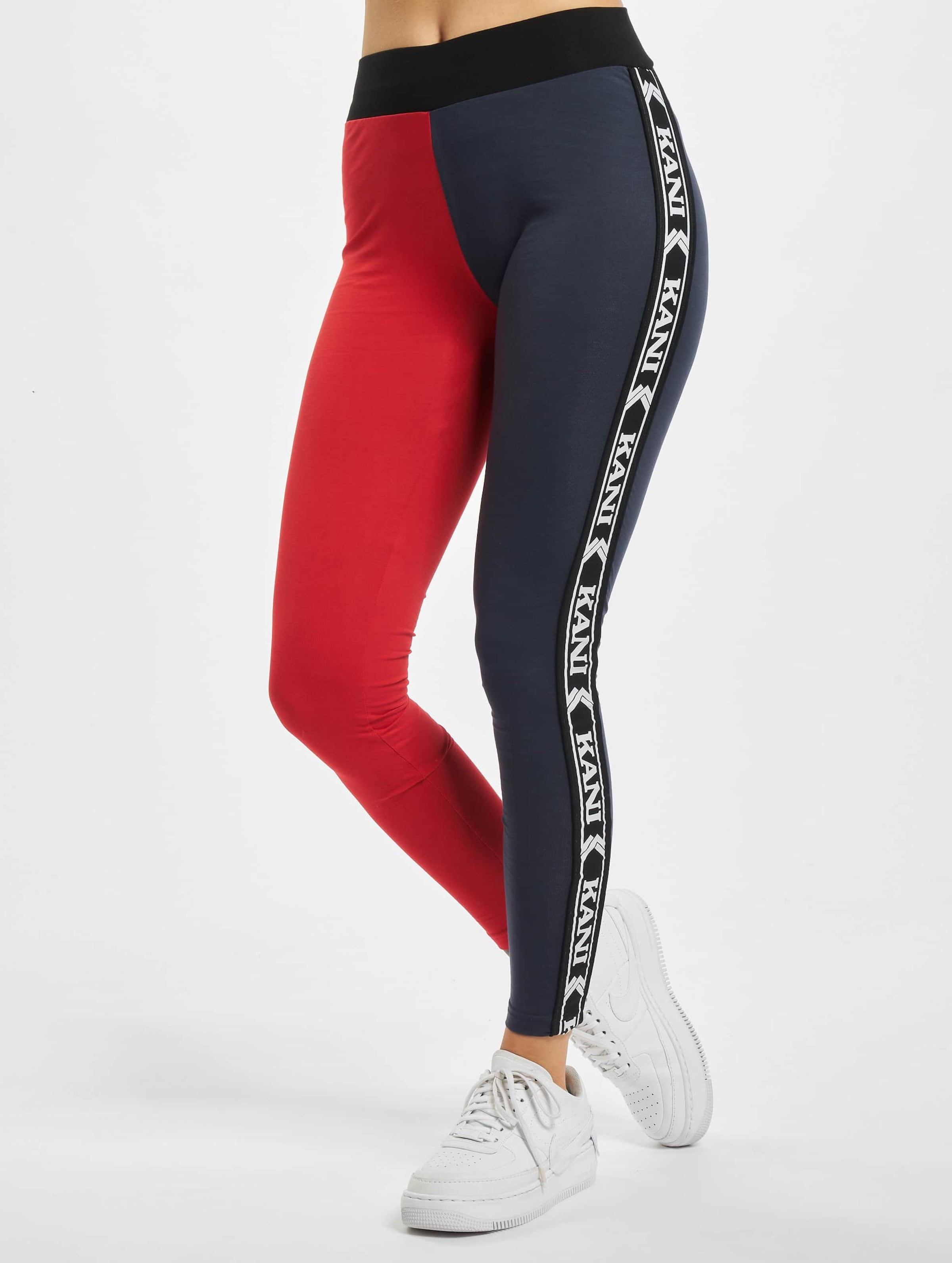 Karl Kani Tape Legging Frauen,Unisex op kleur rood, Maat XS