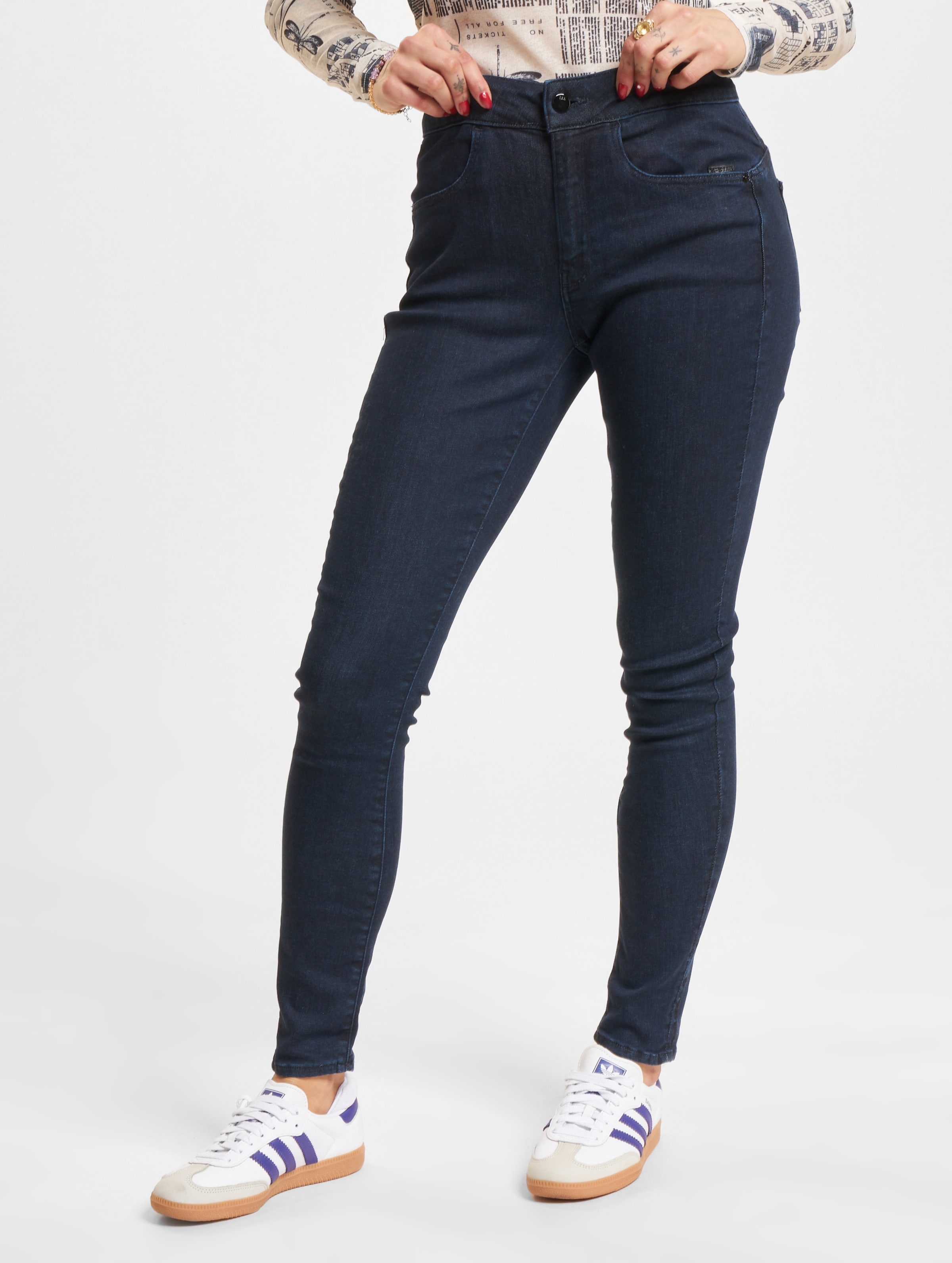 G-Star RAW Citishield High Super Skinny Wmn Jeans op kleur blauw, Maat 28/30