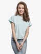 Ladies Short Pigment Dye Cut On Sleeve -0