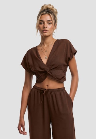 Ladies Knotted V-Neck 