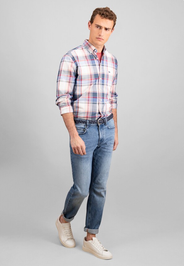 Multicolor Washed Oxford B.D. 1/1-1