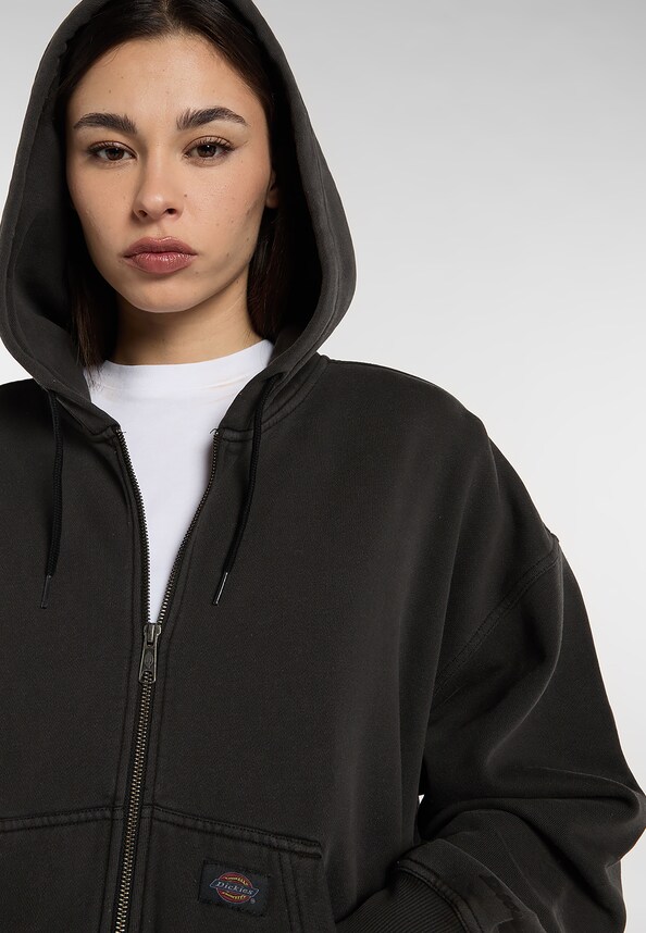 SUTCLIFFE CROPPED ZIPPED HOODIE-4