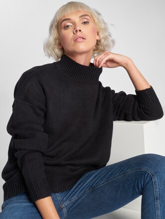 Ladies Oversize Turtleneck Sweater