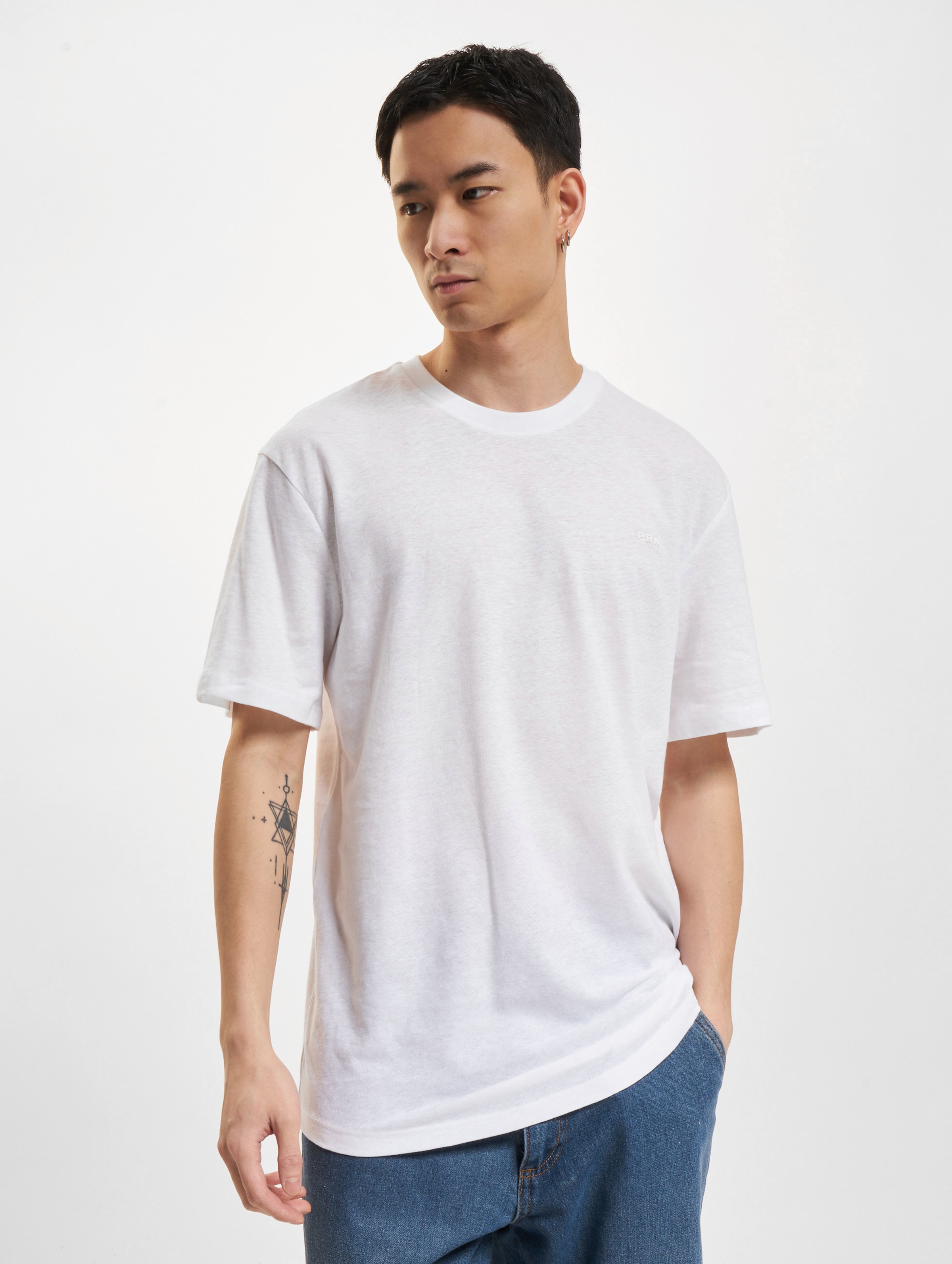 Jack & Jones LAEATSWOOD Crew Neck T-Shirts Mannen op kleur wit, Maat XL
