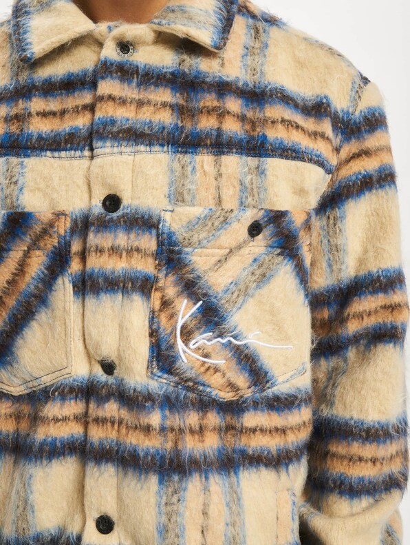 Chest Signature Check Wool Blend-3