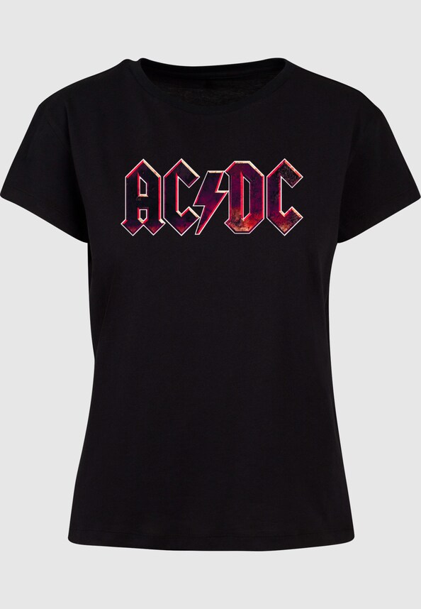 Ladies ACDC - Distressed Logo Box Tee-2