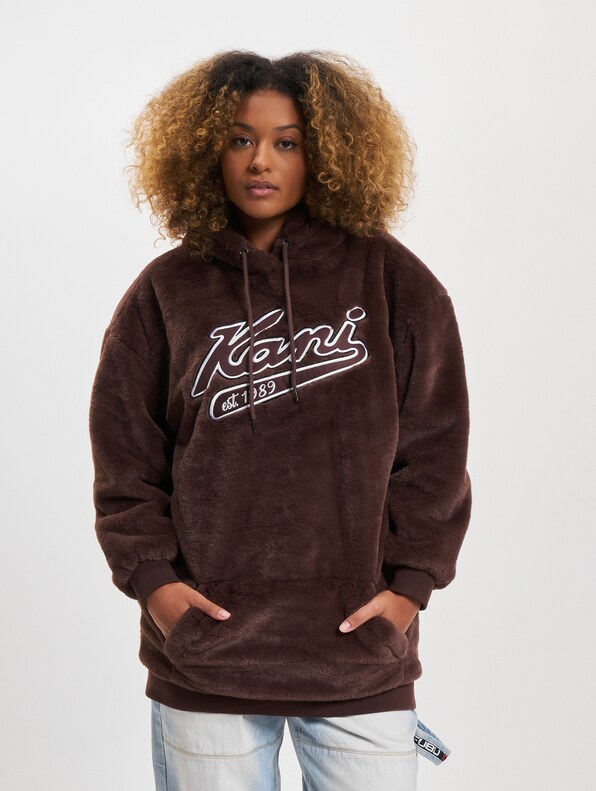 Varsity Vegan Fur Hoodie-2