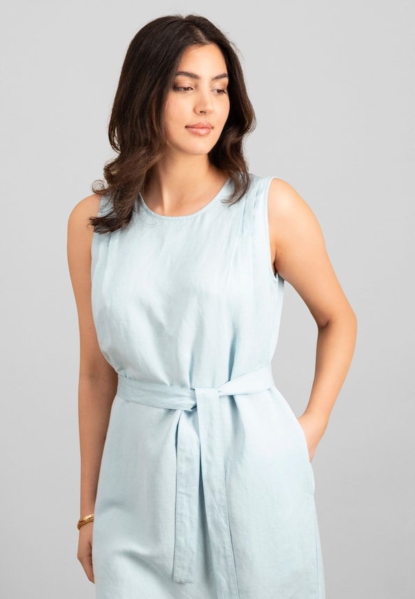 DRESS PLEATS LINEN MIX-3