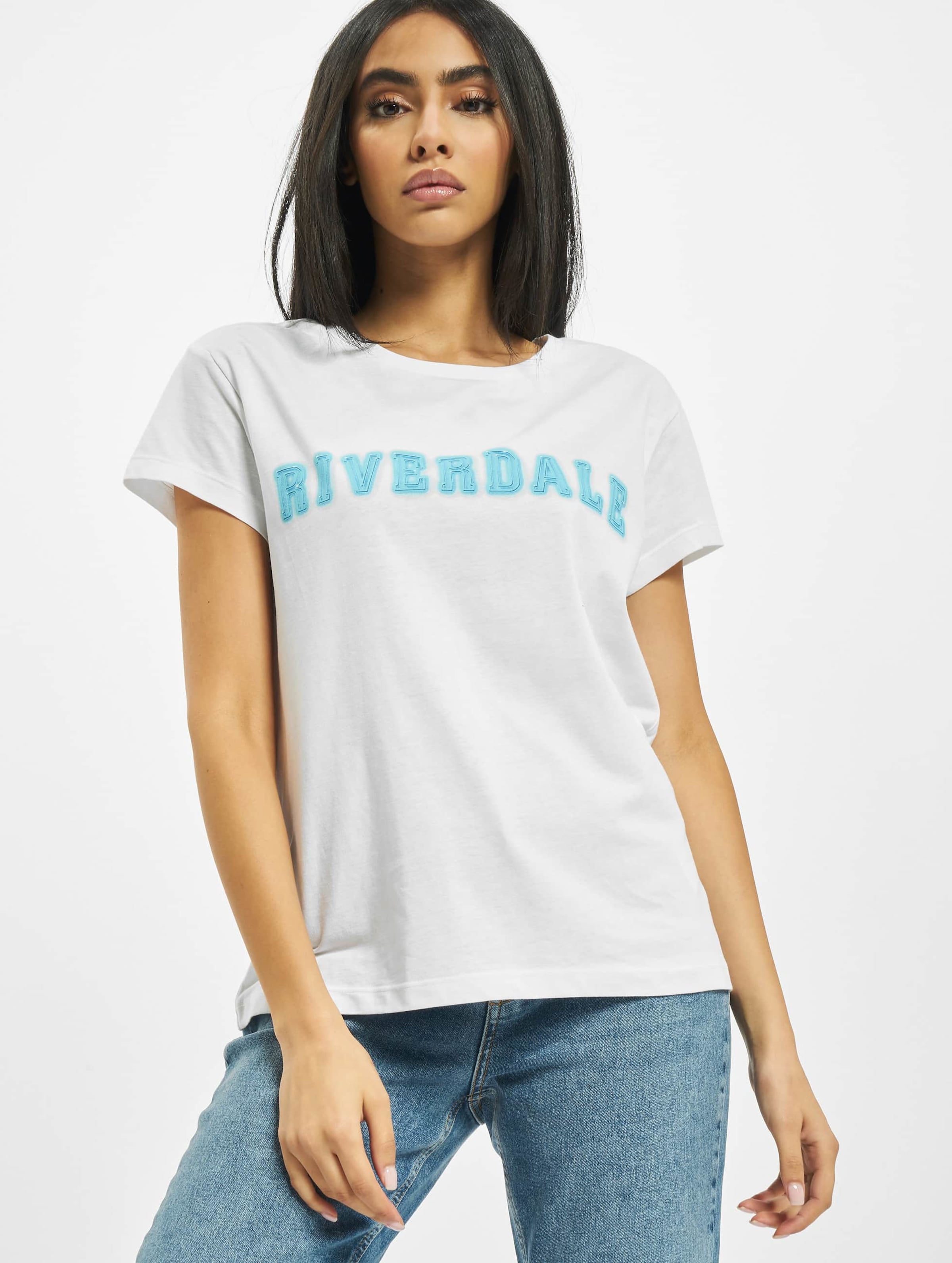 Merchcode Ladies Riverdale Logo Tee Vrouwen op kleur wit, Maat XS