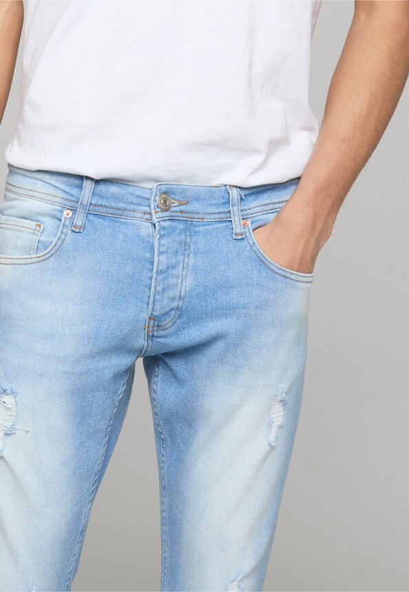 2Y Destroyed Cropped Skinny Denim-3