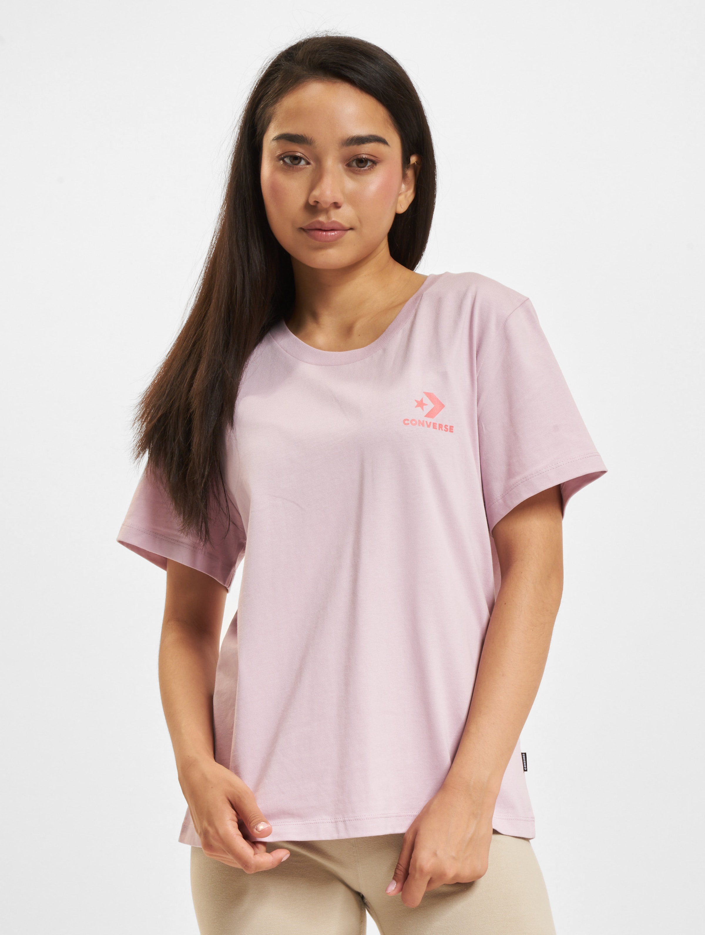 Converse No Problem Classic T-Shirt Frauen,Unisex op kleur roze, Maat XS