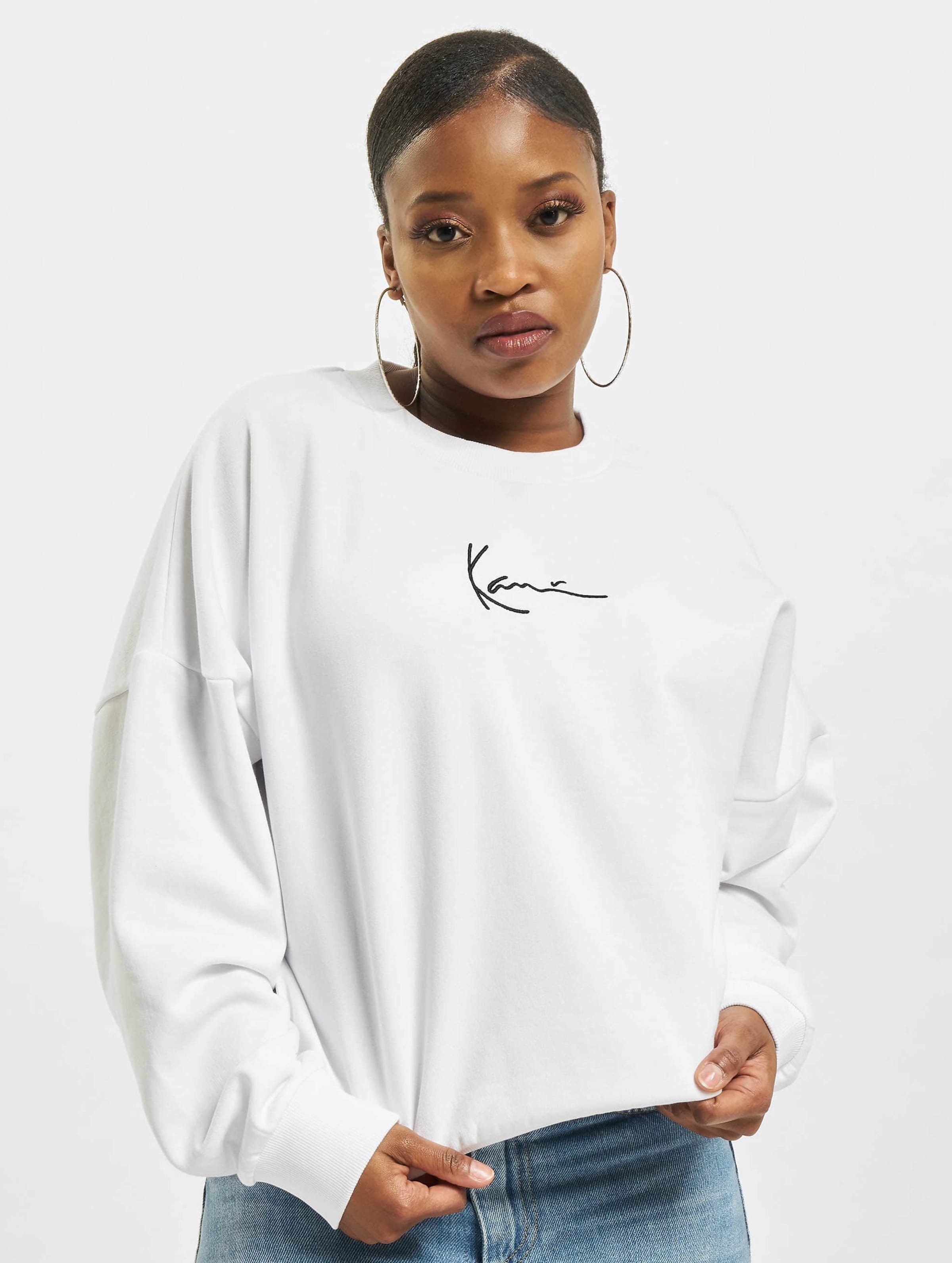 Karl Kani Small Signature Pullover Vrouwen op kleur wit, Maat S