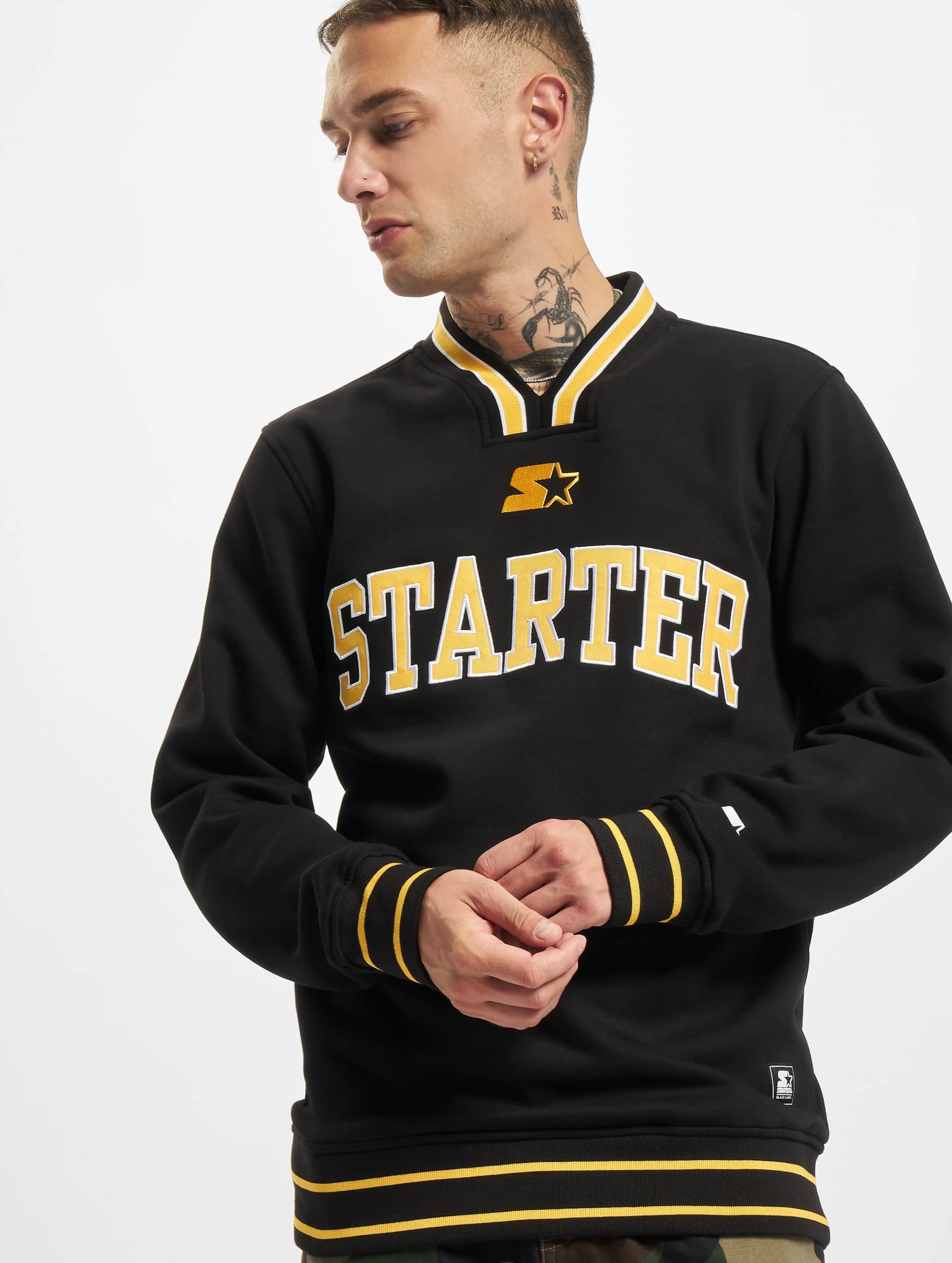 Starter Team Logo Retro Crew Männer,Unisex op kleur zwart, Maat L