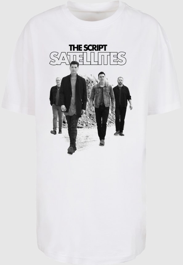 Ladies The Script - Satellites Photo Oversized Boyfriend Tee-2