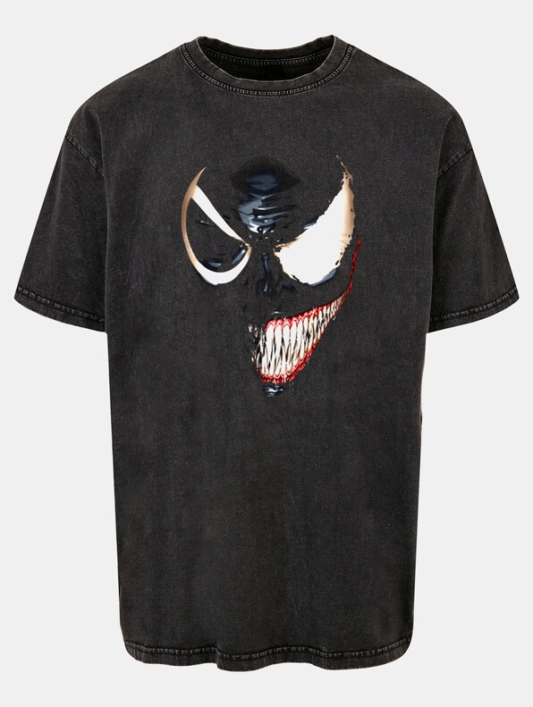 Marvel - Venom Split Face Acid Washed Oversized-2