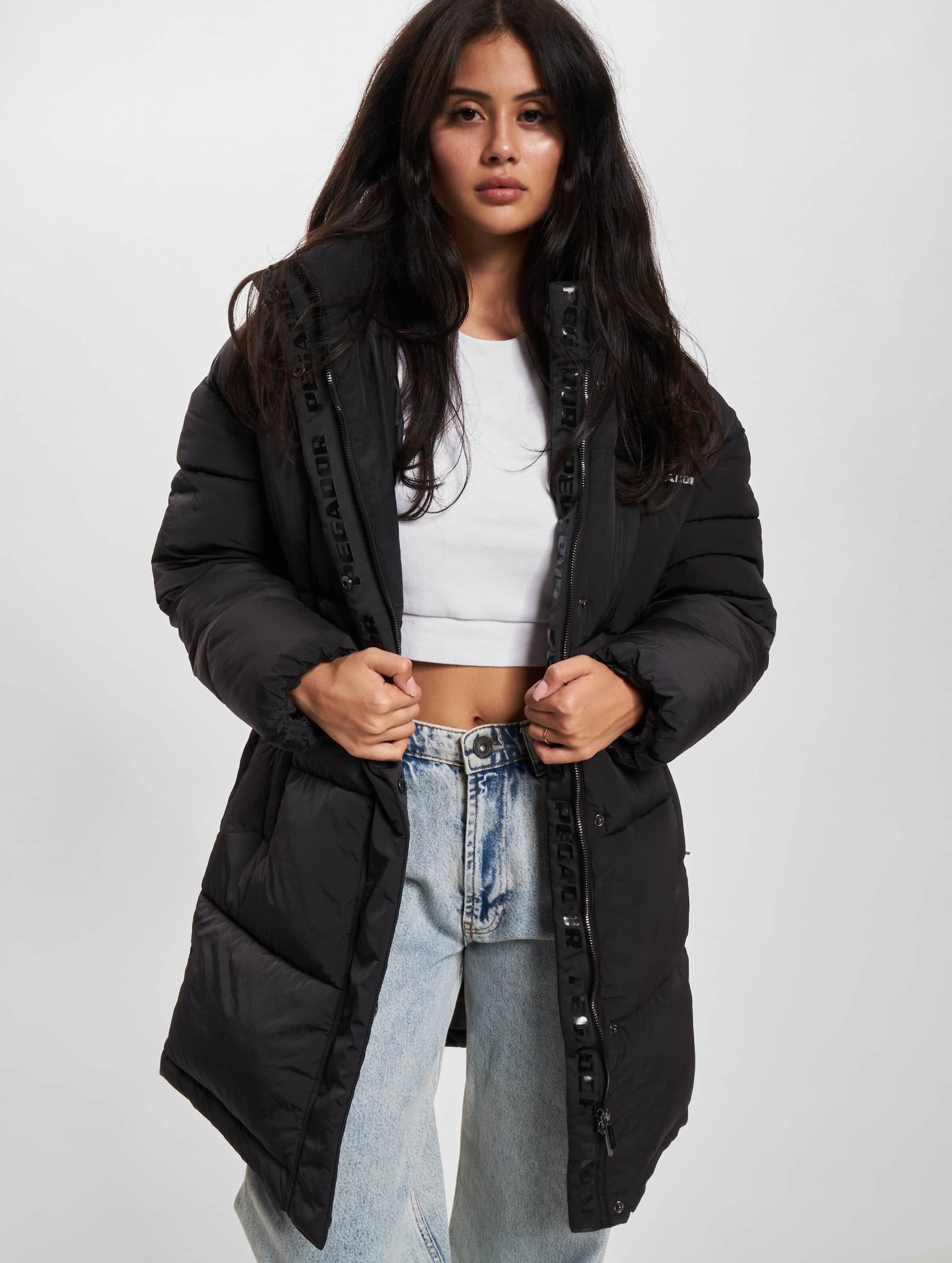 Hooded oversized puffer on sale jacket