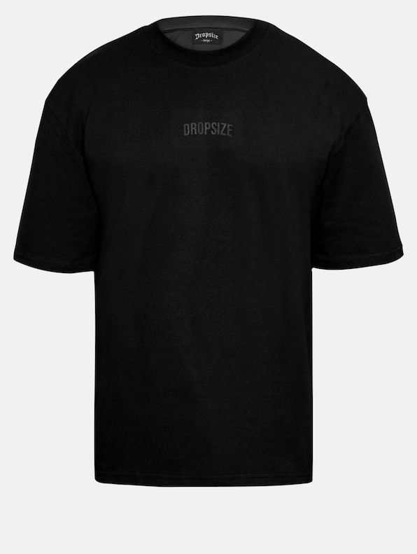 Dropsize Heavy Oversize Curved HD Logo T-Shirts-3