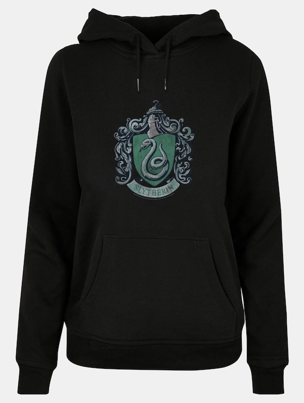 Ladies Harry Potter - Distressed Slytherin Crest -0