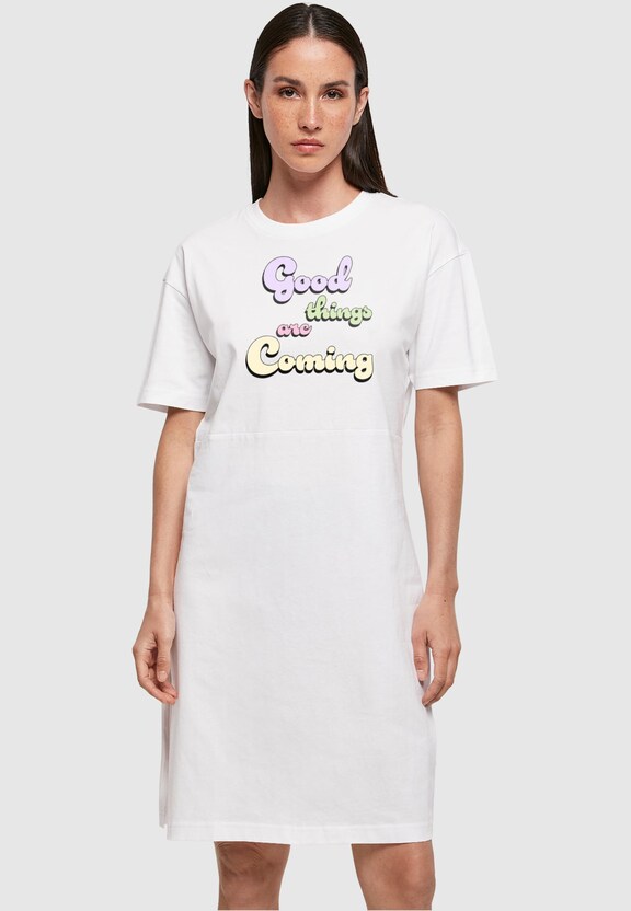 Ladies Good Things Oversized Slit Tee -0