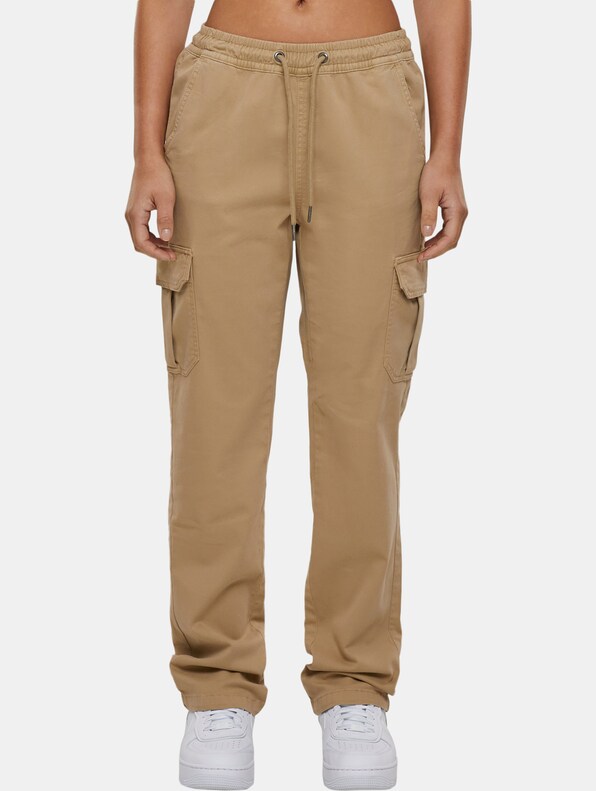 Urban Classics Ladies High Waist Twill Cargohosen-2