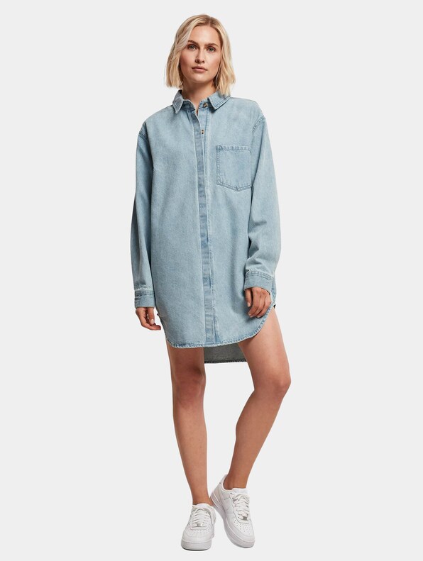 Ladies Oversized Denim Shirt-3