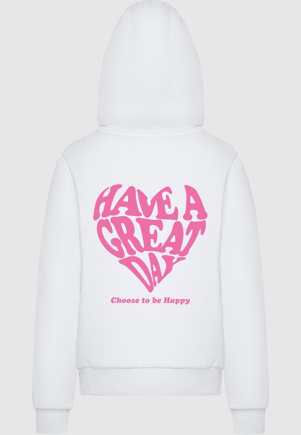 Have A Great Day Ladies Fluffy Hoody-3