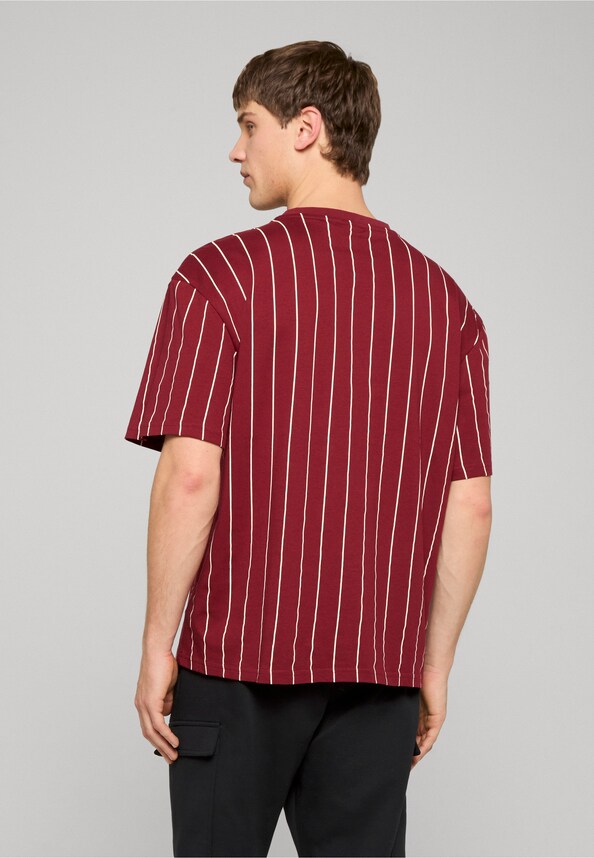 Cursive Varsity Pinstripe -1