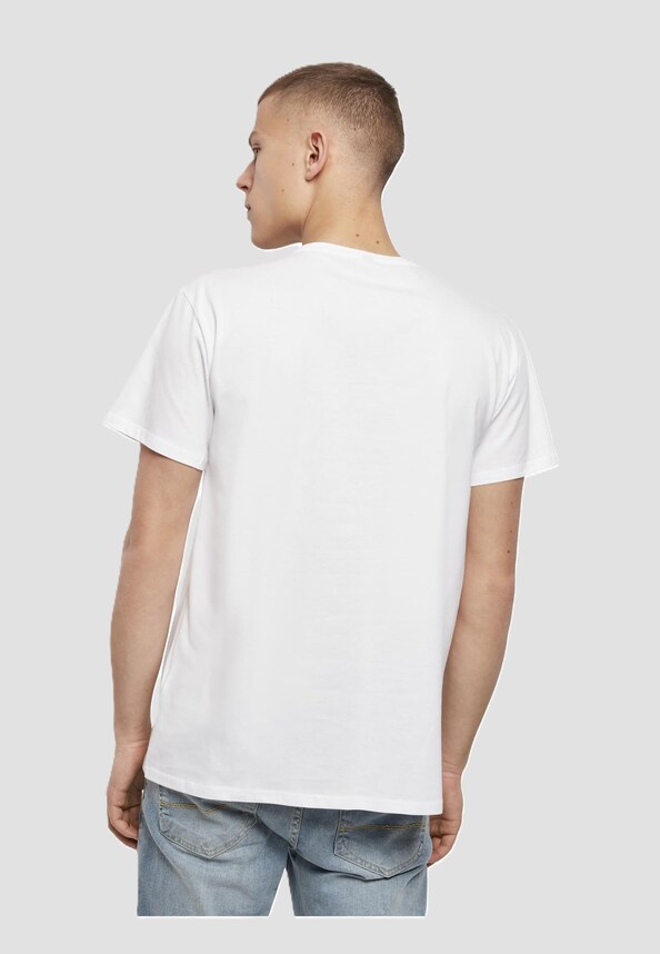 Peace - Red Heart White Basic T-Shirt-1