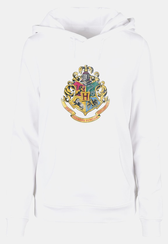 Ladies Harry Potter Distressed Hogwarts Crest Hoody-4